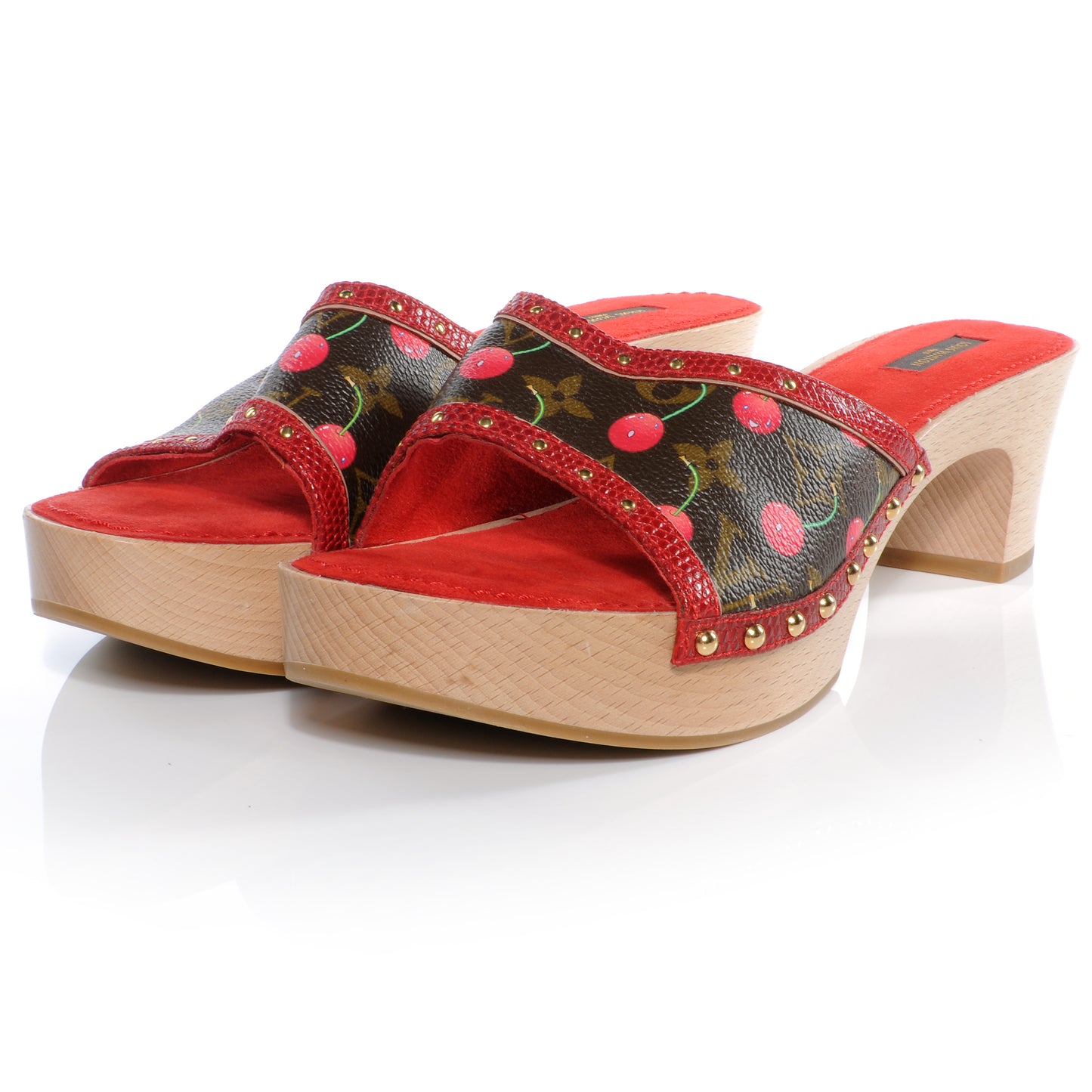 Monogram Cerises Mules Heel Shoes 41