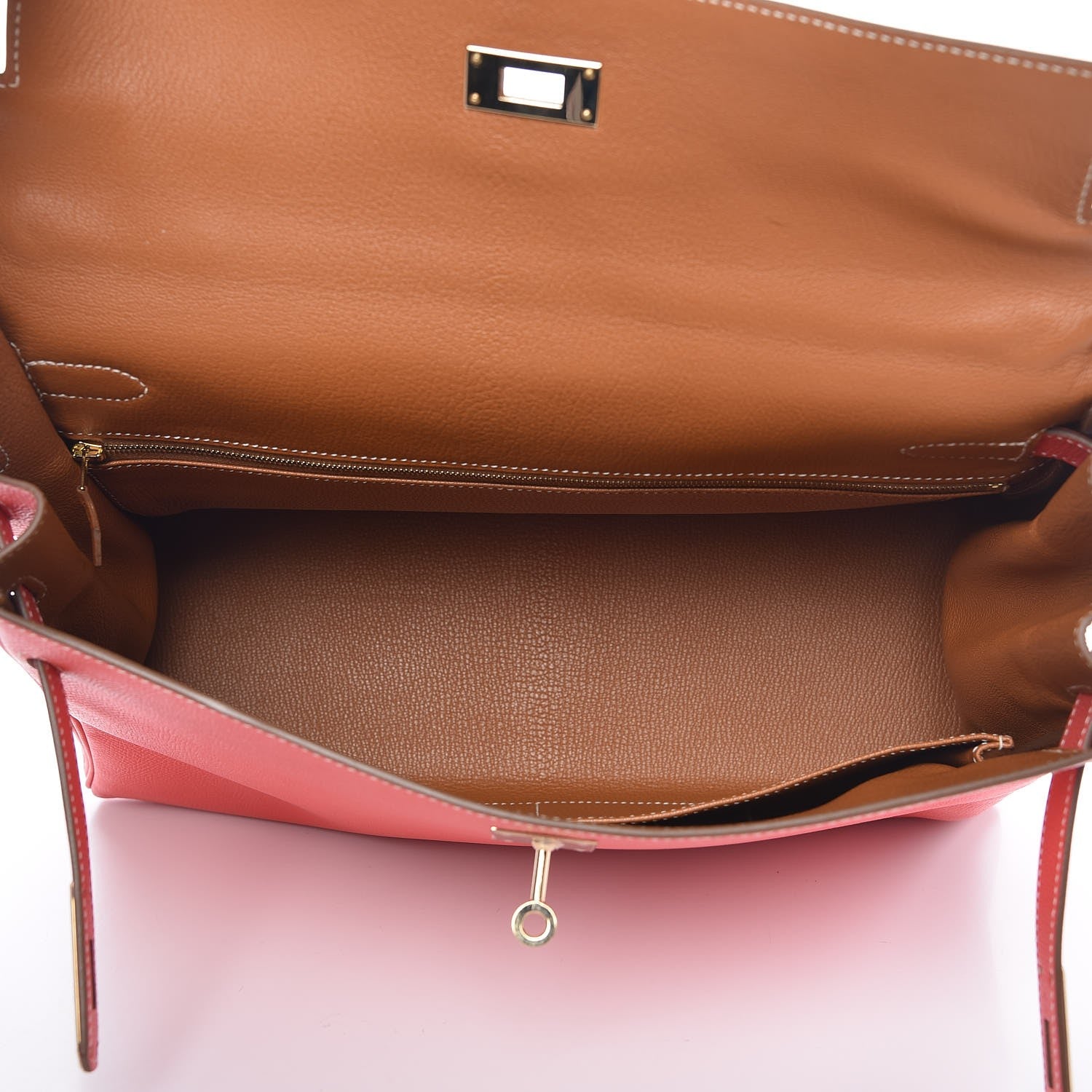 Hermes Epsom Kelly Retourne 35 Rose Jaipur Gold 7 of 36