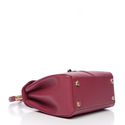 Celine Grained Calfskin Small 16 Top Handle Bag Rasberry 3 of 8