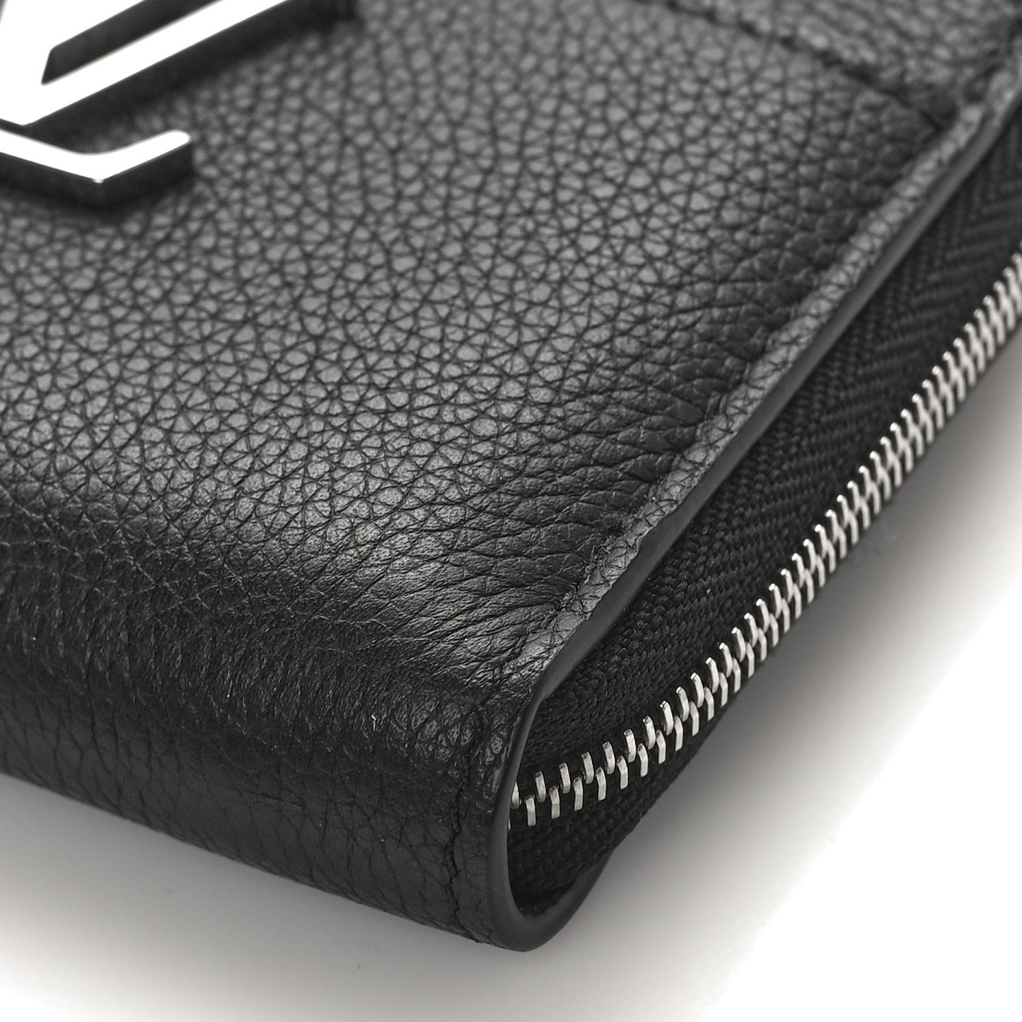 LOUIS VUITTON Calfskin Lockme Zippy Coin Purse Black
