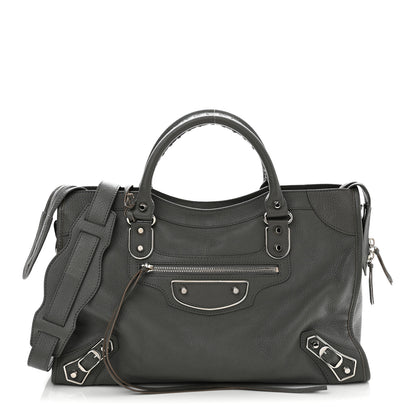 Balenciaga Chevre Silver Metallic Edge Hardware City Gris Acier 1 of 11