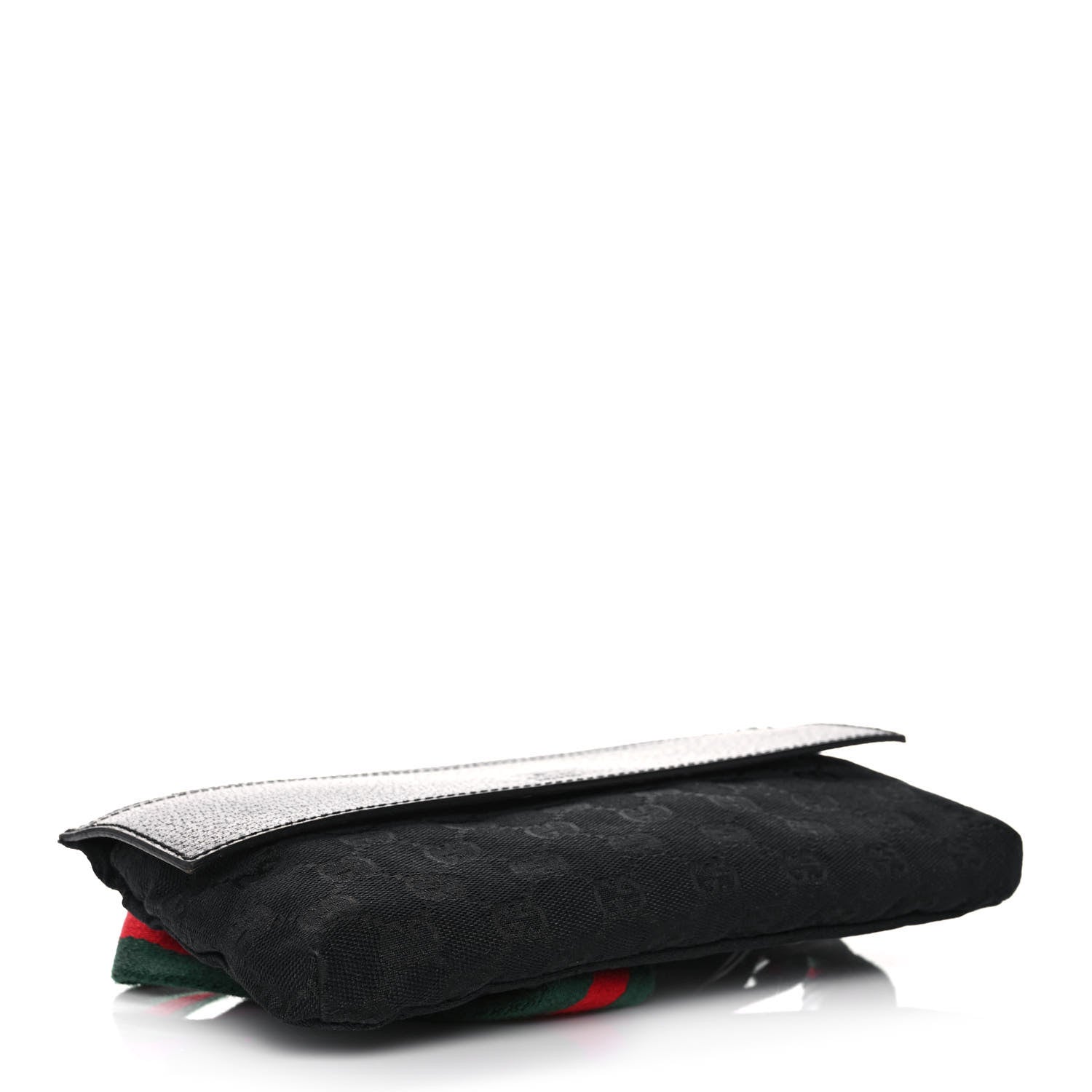 Gucci Monogram Web Belt Pouch Bag Black 4 of 12