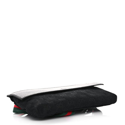 Gucci Monogram Web Belt Pouch Bag Black 4 of 12