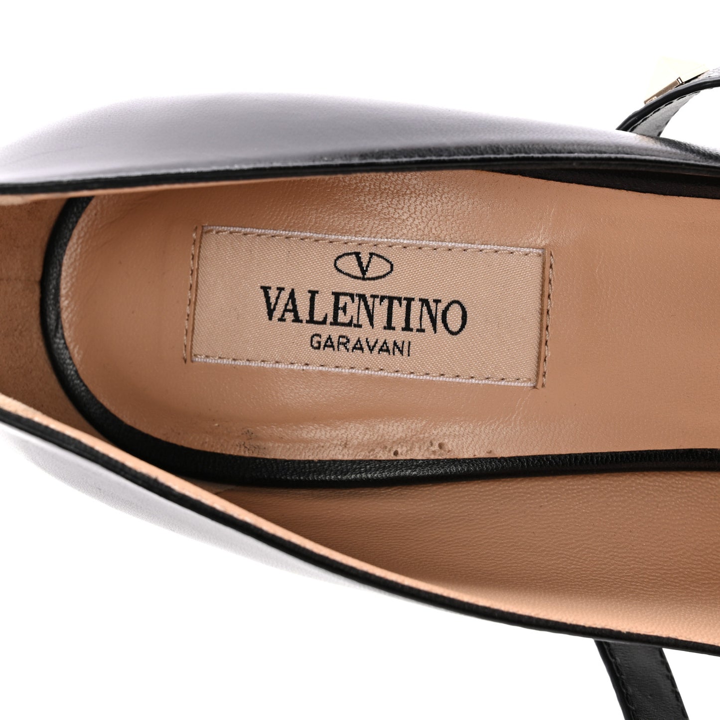 Nappa Rockstud Ankle Strap 105mm Pumps 37.5 Black