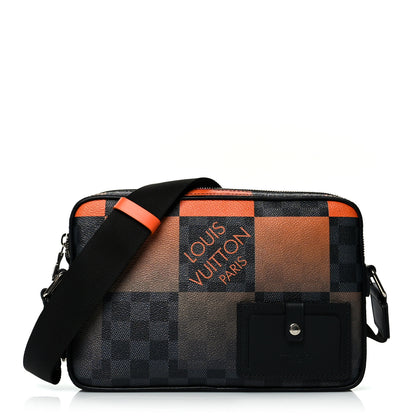 Louis Vuitton Giant Damier Graphite Alpha Messenger Bag Orange 1 of 9