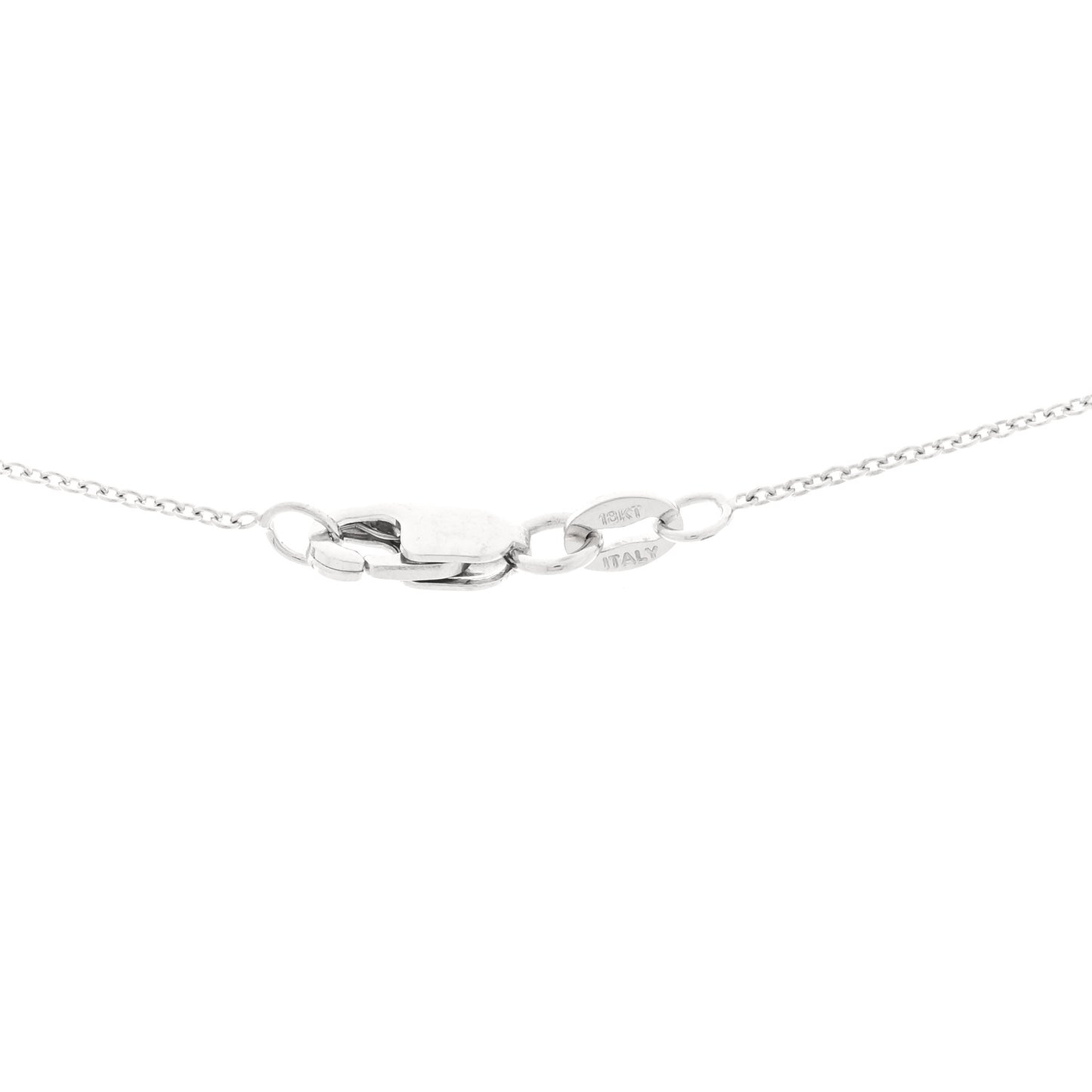 18K White Gold Diamond Elephant Pendant Necklace