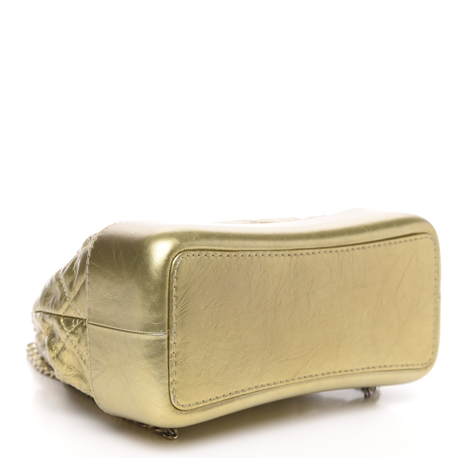 Chanel Metallic Lambskin Small Quilted Gabrielle Backpack Gold 3 of 12