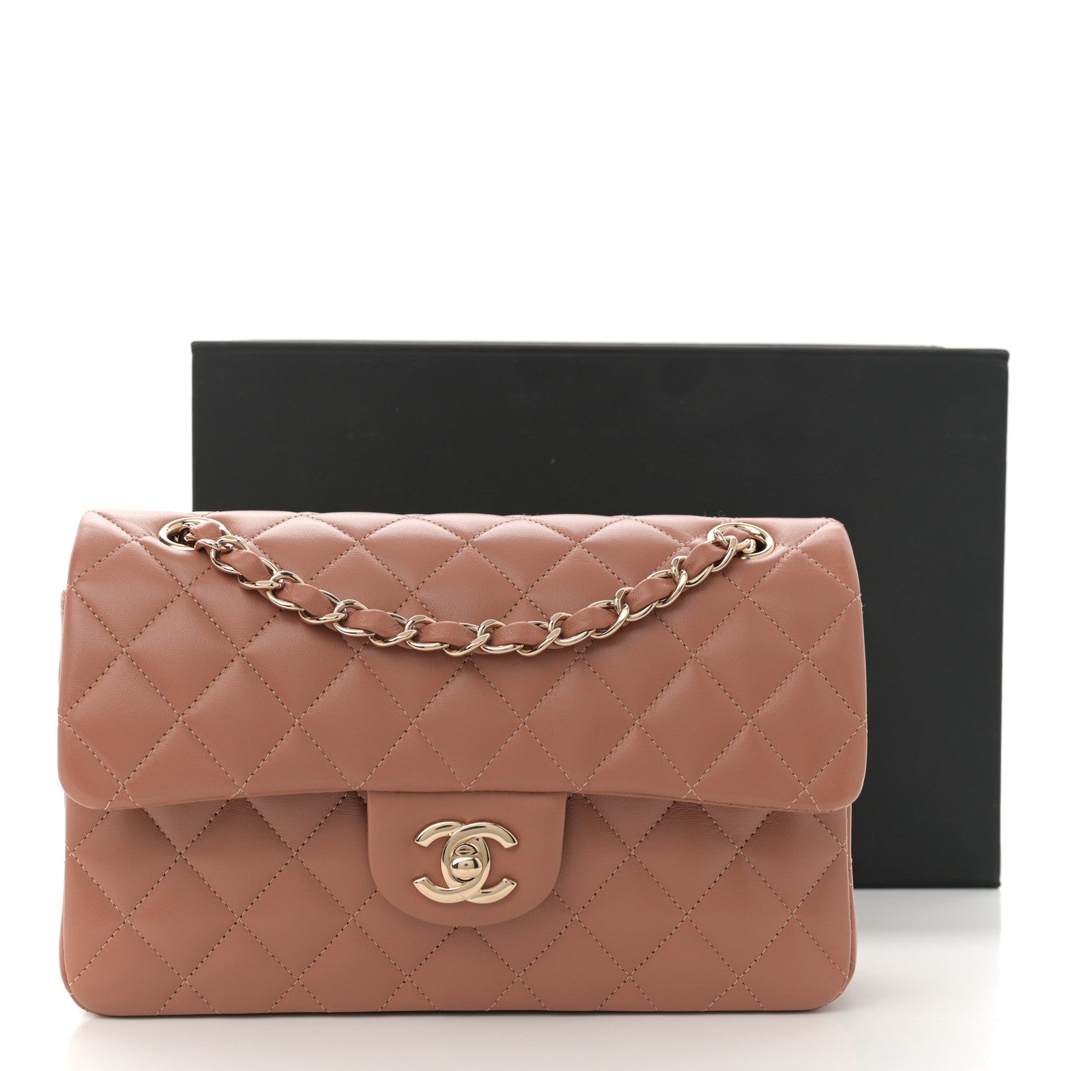 Chanel Lambskin Quilted Small Double Flap Brown 12 of 12