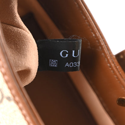 Gucci GG Supreme Monogram Azalea Calfskin Web Mini Jackie 1961 Hobo Beige Ebony Brown Sugar 7 of 10