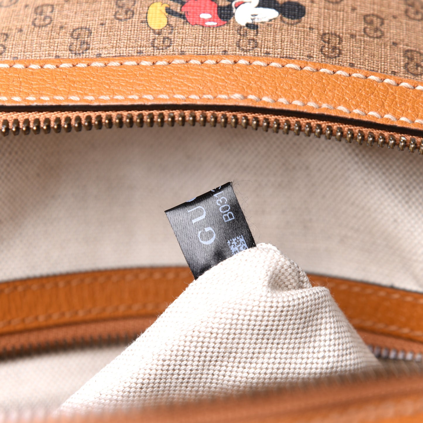X DISNEY Mini Vintage GG Supreme Monogram Mickey Mouse Small Dome Backpack Beige Vintage Sun Oil