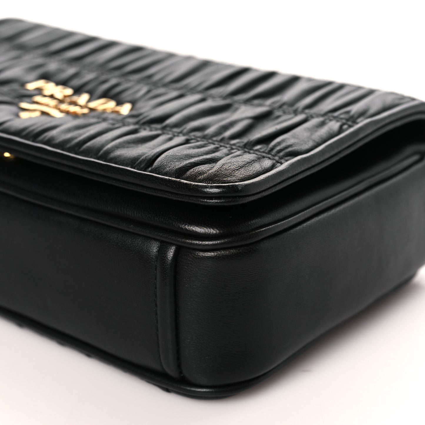 Nappa Gaufre Flap Black