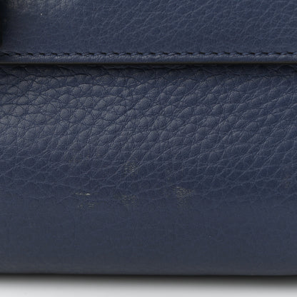 Gucci Pebbled Calfskin Medium Miss Bamboo Shoulder Bag Navy 12 of 12