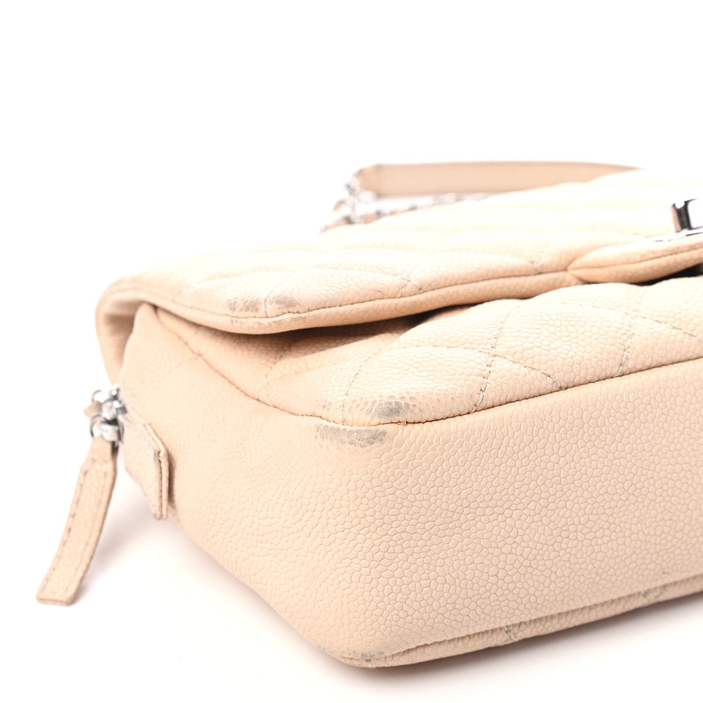Caviar Quilted Medium Casual Journey Flap Light Pink