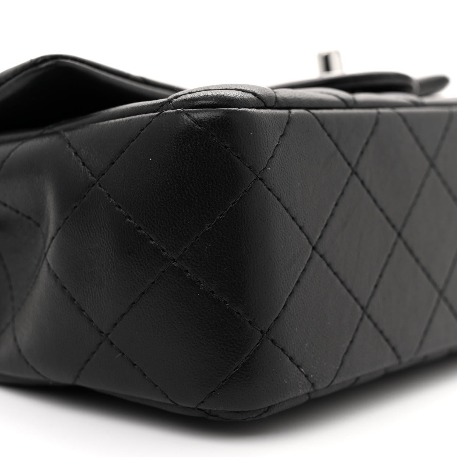 Chanel Lambskin Quilted Mini Rectangular Flap Black 9 of 10