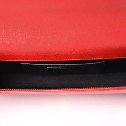 Saint Laurent Grain De Poudre Classic Monogram Cassandre Clutch New Red 6 of 8