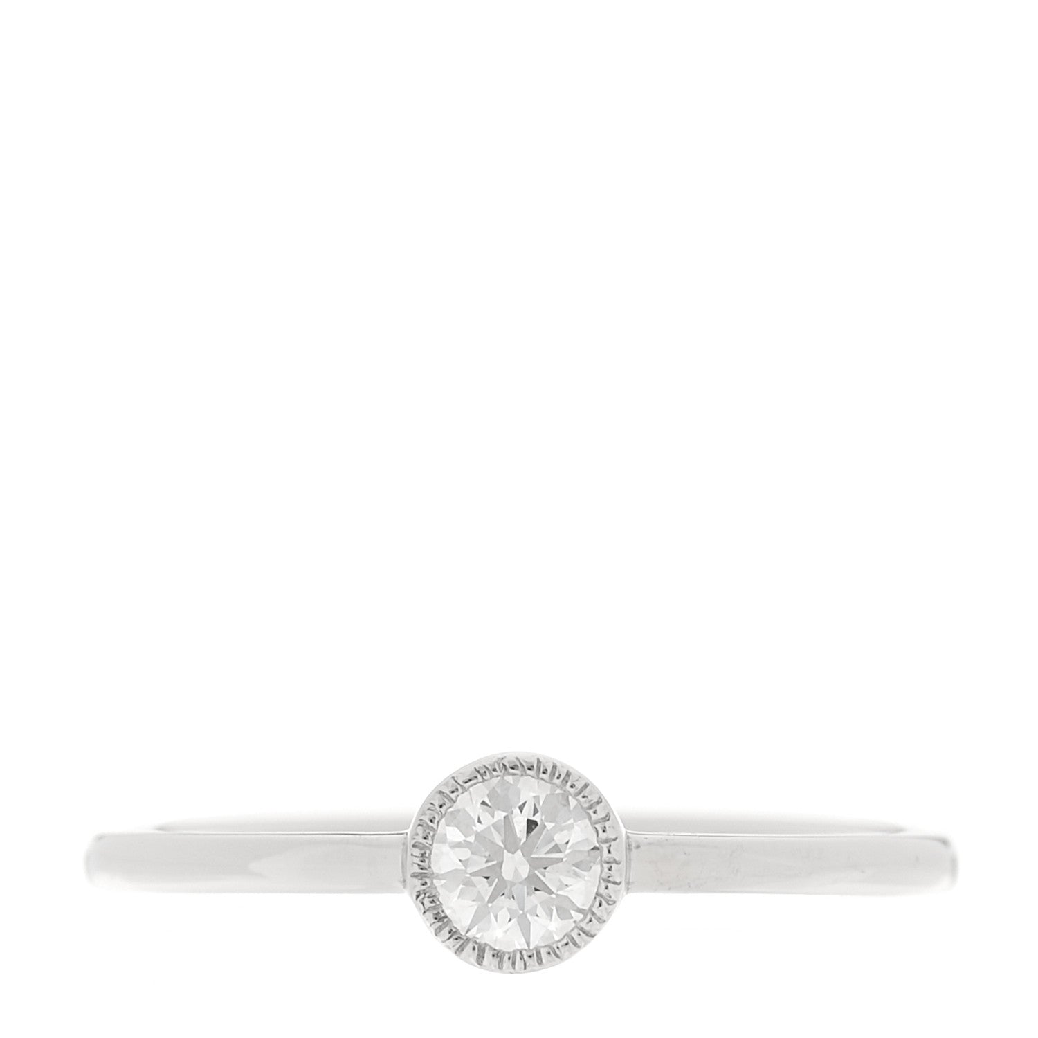 Parker & West by FASHIONPHILE Platinum Diamond .23ctw Bezel Ring 53 6.25 1 of 5