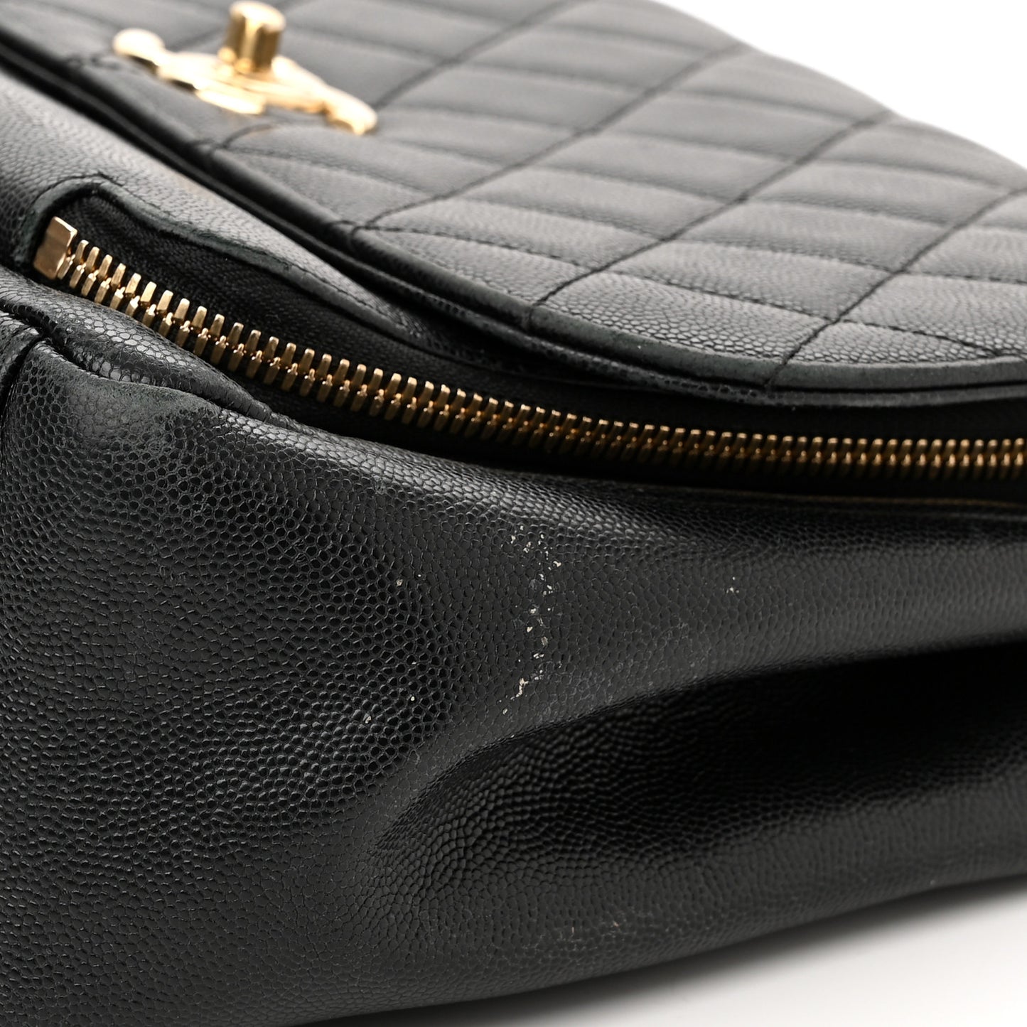 Caviar Quilted Large Business Affinity Flap Black
