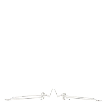 Hermes Sterling Silver MM Loop Earrings 3 of 5