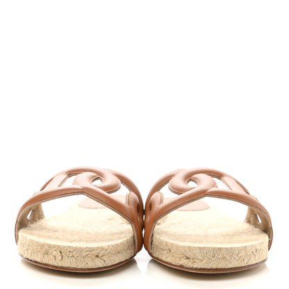 Hermes Nappa Famosa Espadrille Sandals 38 Naturel 2 of 8