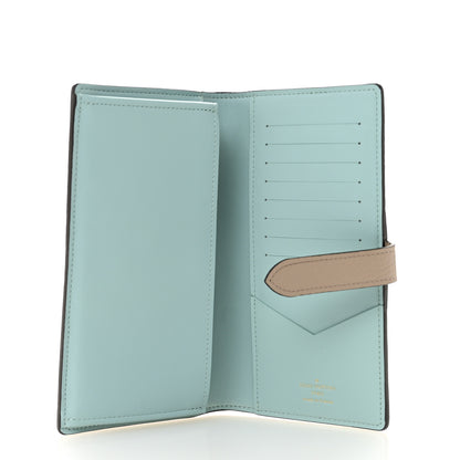 Louis Vuitton Taurillon LV Vertical Capucines Wallet Galet Aquamarine 5 of 9