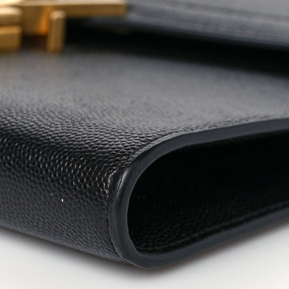 Saint Laurent Grain De Poudre Monogram Cassandra Chain Wallet Black 10 of 10