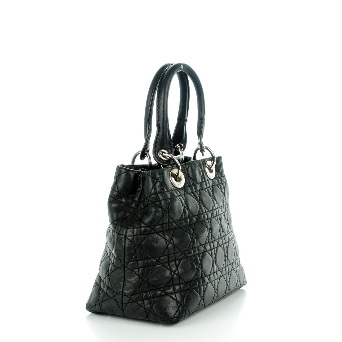 Lambskin Cannage Small Soft Lady Dior Tote Black