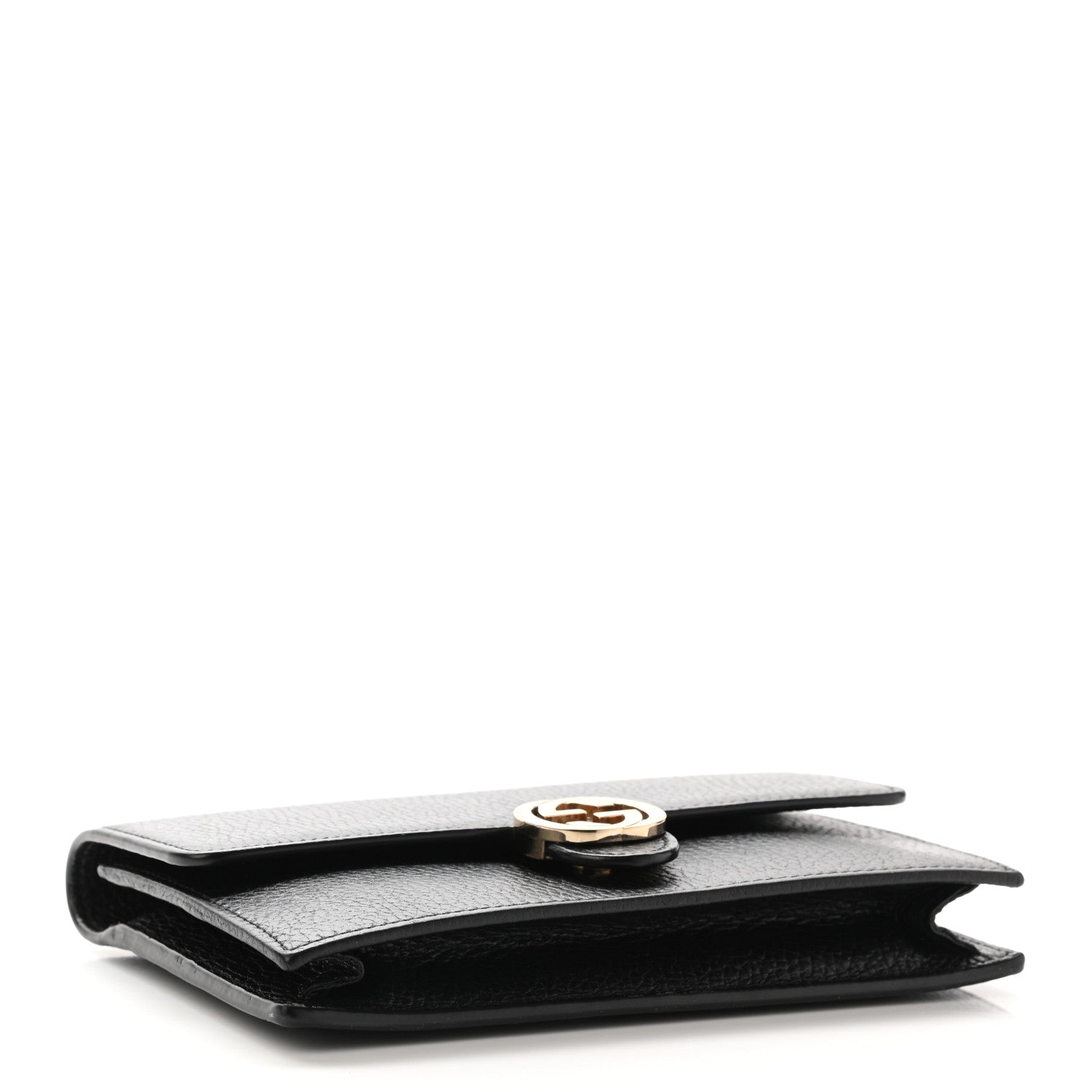 Gucci Dollar Calfskin Interlocking G Chain Wallet Black 4 of 15