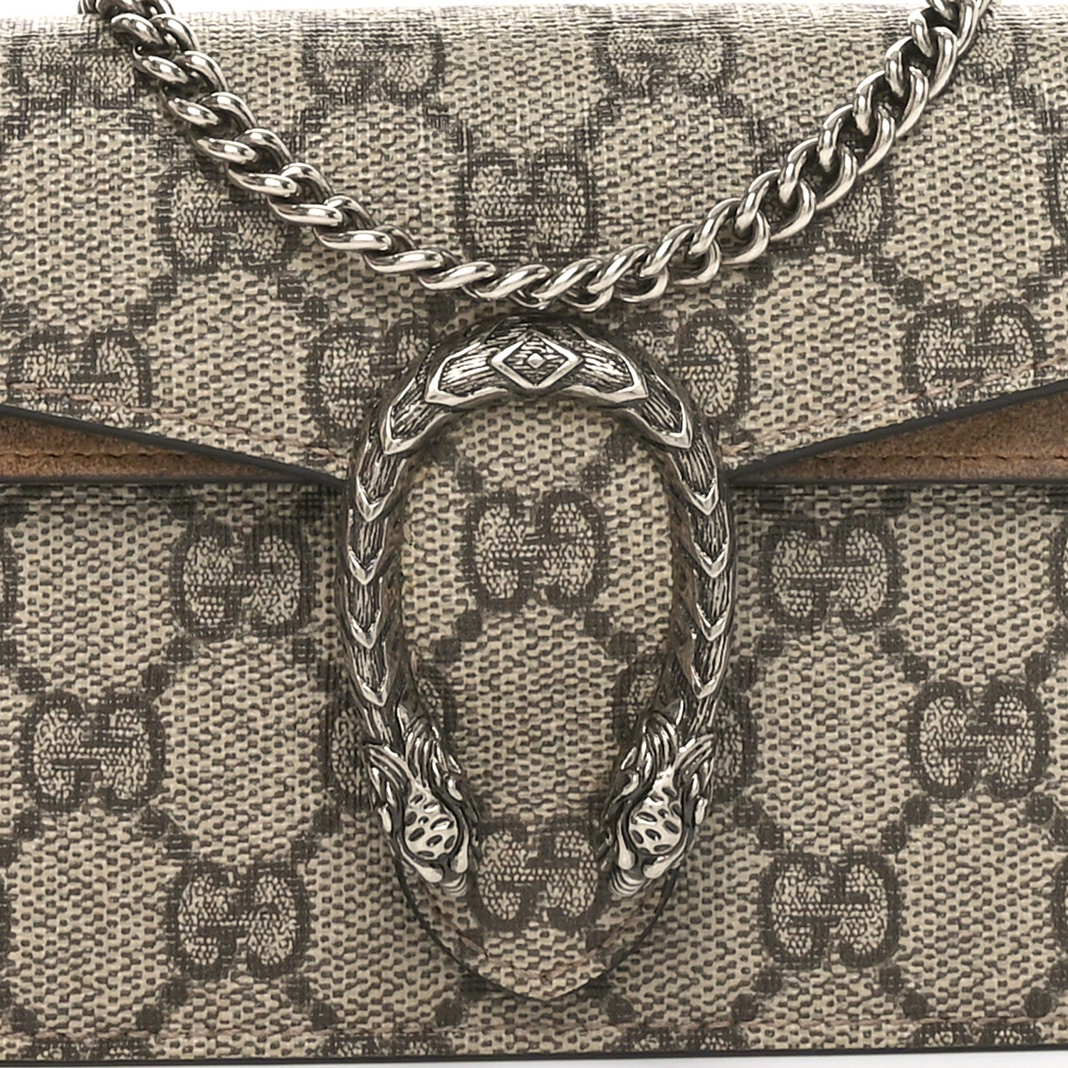 Gucci GG Supreme Monogram Super Mini Dionysus Shoulder Bag Taupe 7 of 10