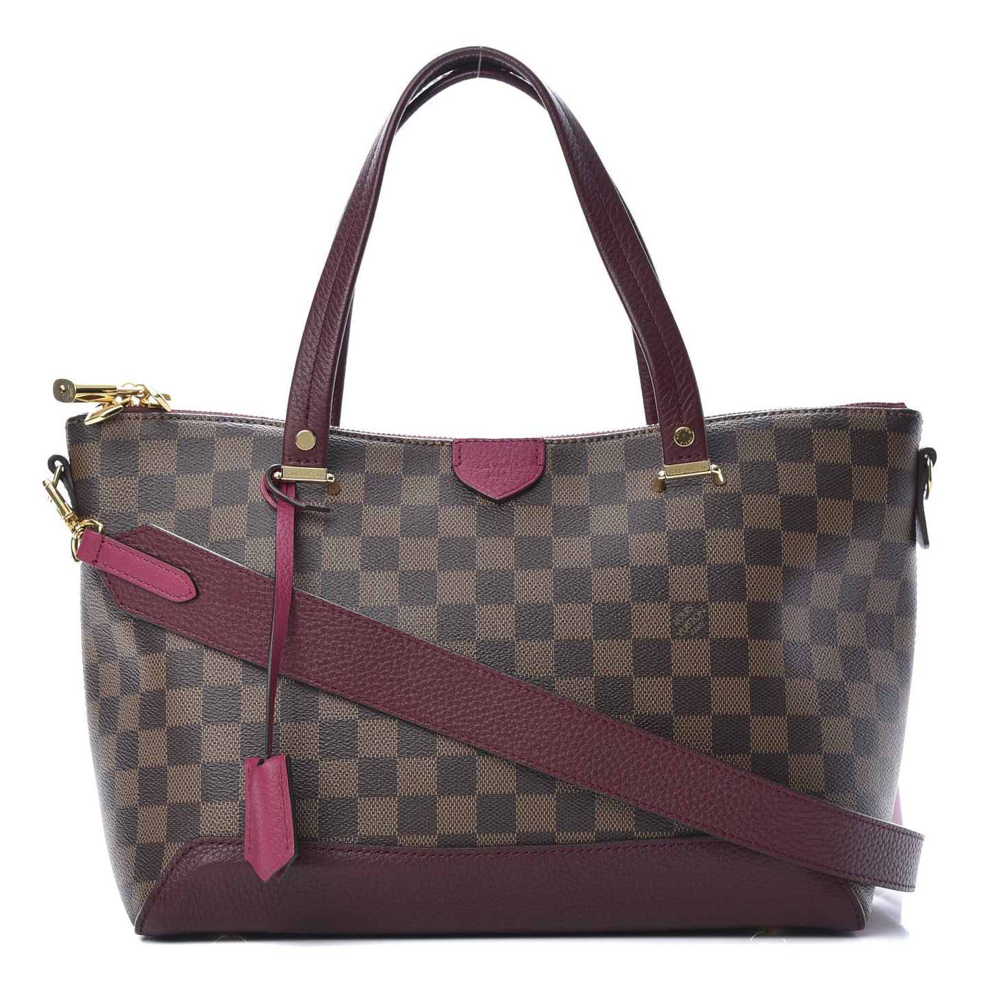 Damier Ebene Cuir Taurillon Hyde Park Fuchsia