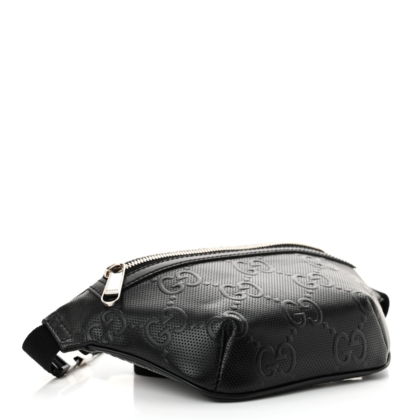 Calfskin GG Tennis Embossed Belt Bag Black