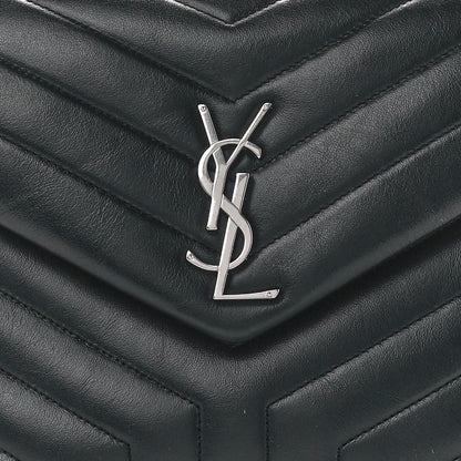 Saint Laurent Calfskin Y Quilted Monogram Medium Loulou Chain Satchel Black 10 of 13