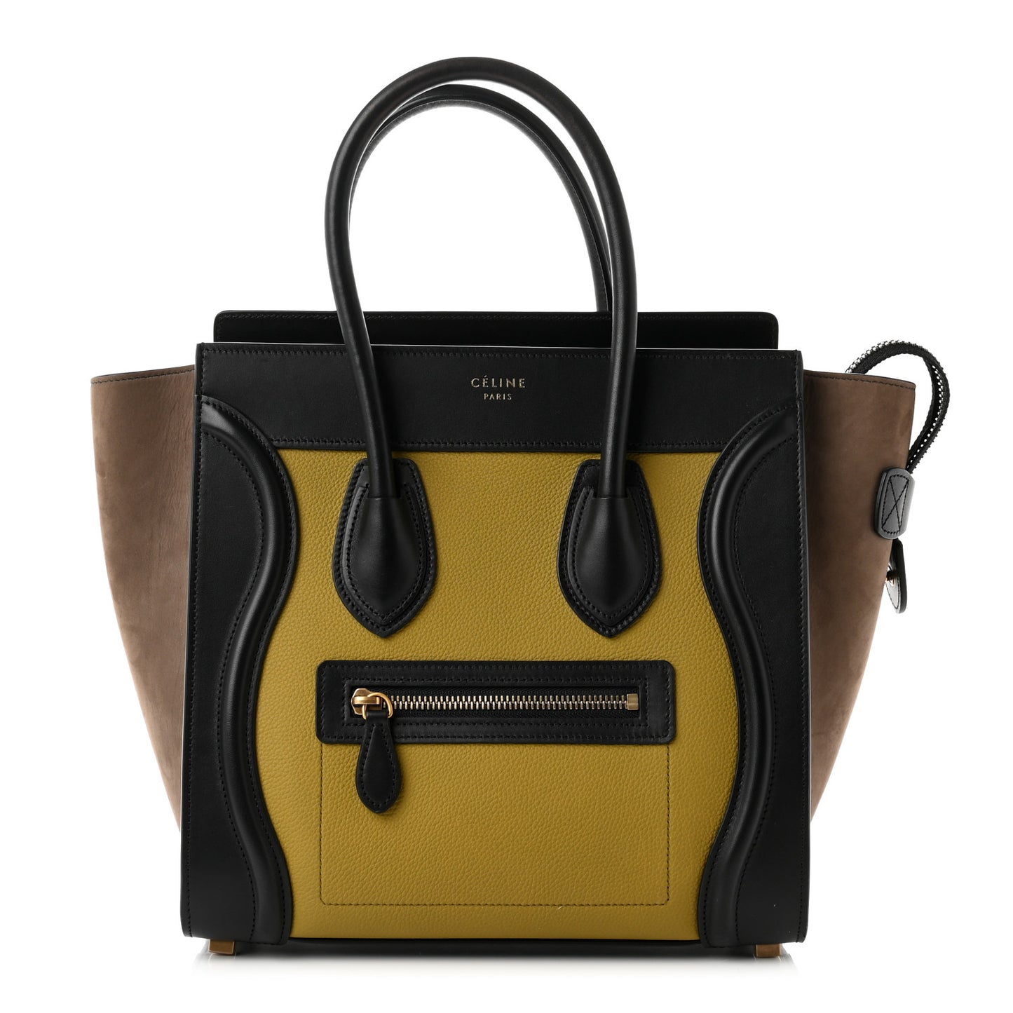 Baby Grained Calfskin Nubuck Micro Tri-Color Luggage Olive
