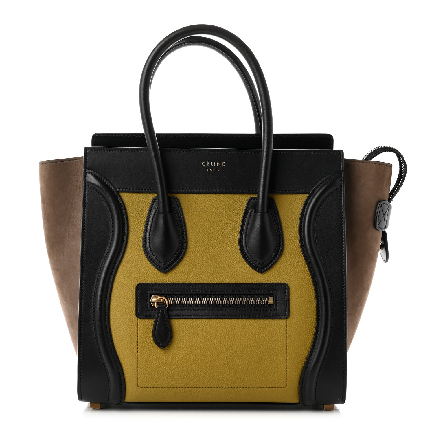 Celine Baby Grained Calfskin Nubuck Micro Tri-Color Luggage Olive 1 of 9