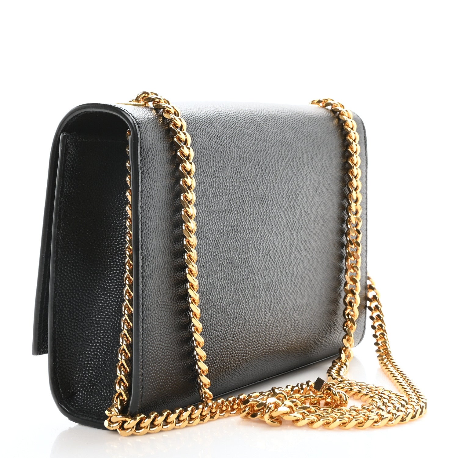 Saint Laurent Grain De Poudre Small Monogram Kate Satchel Black 3 of 10