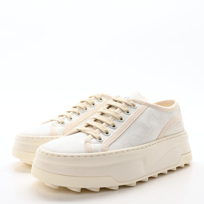 Gucci GG Monogram Womens 1977 Tennis Platform 52mm Sneakers 37 Great White Mystic White 4 of 9