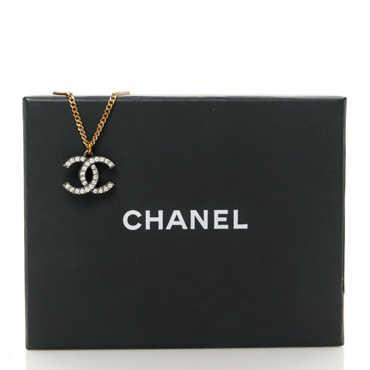 Chanel Crystal Lock Symbols CC Necklace Gold Ruthenium 5 of 5