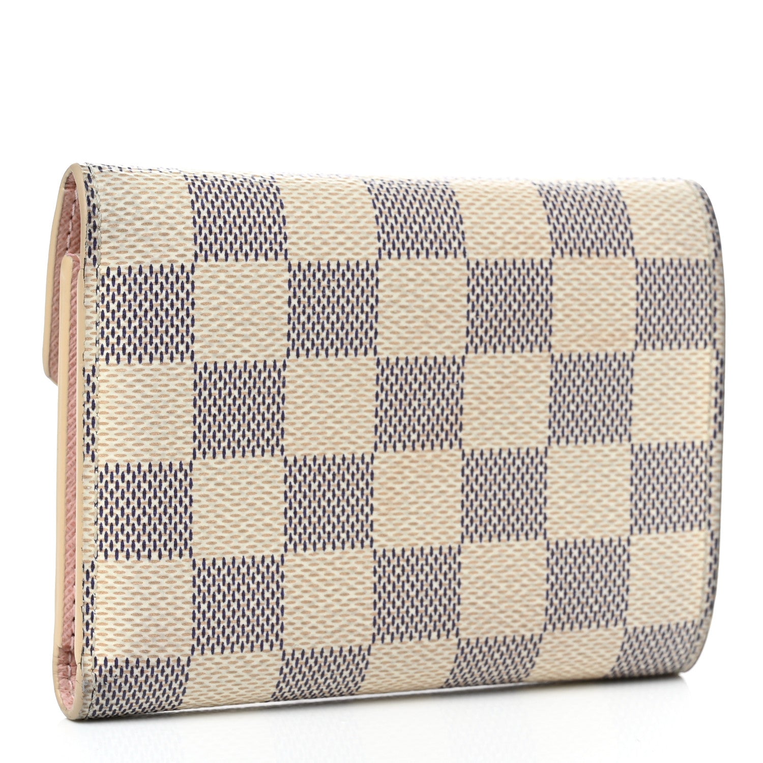 Louis Vuitton Damier Azur Victorine Wallet Rose Ballerine 3 of 13