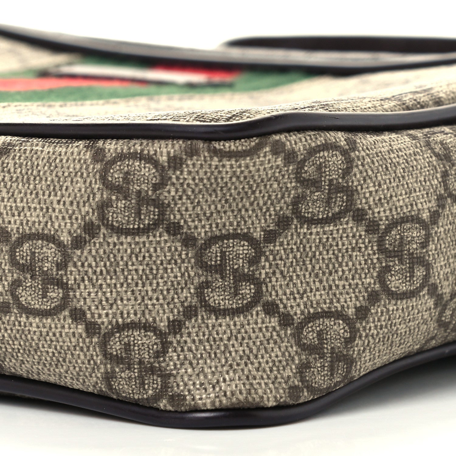 Gucci GG Supreme Monogram Canvas Web Shoulder Bag Brown 10 of 10