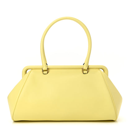 Salvatore Ferragamo Calfskin Frame Satchel Technicolor Yellow 1 of 10