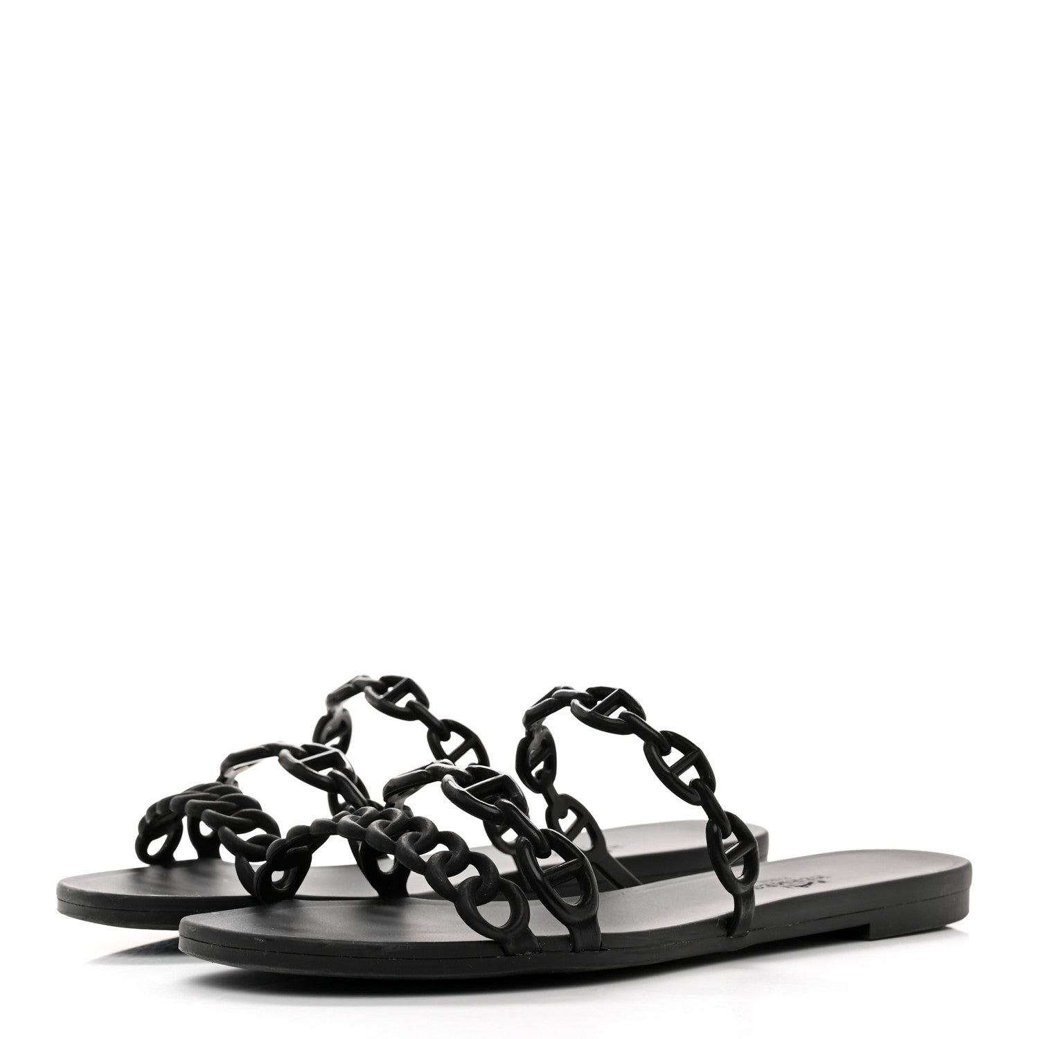 Hermes TPU Rivage Sandals 36 Black 3 of 9