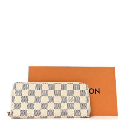 Louis Vuitton Damier Azur Clemence Wallet Rose Ballerine 7 of 7