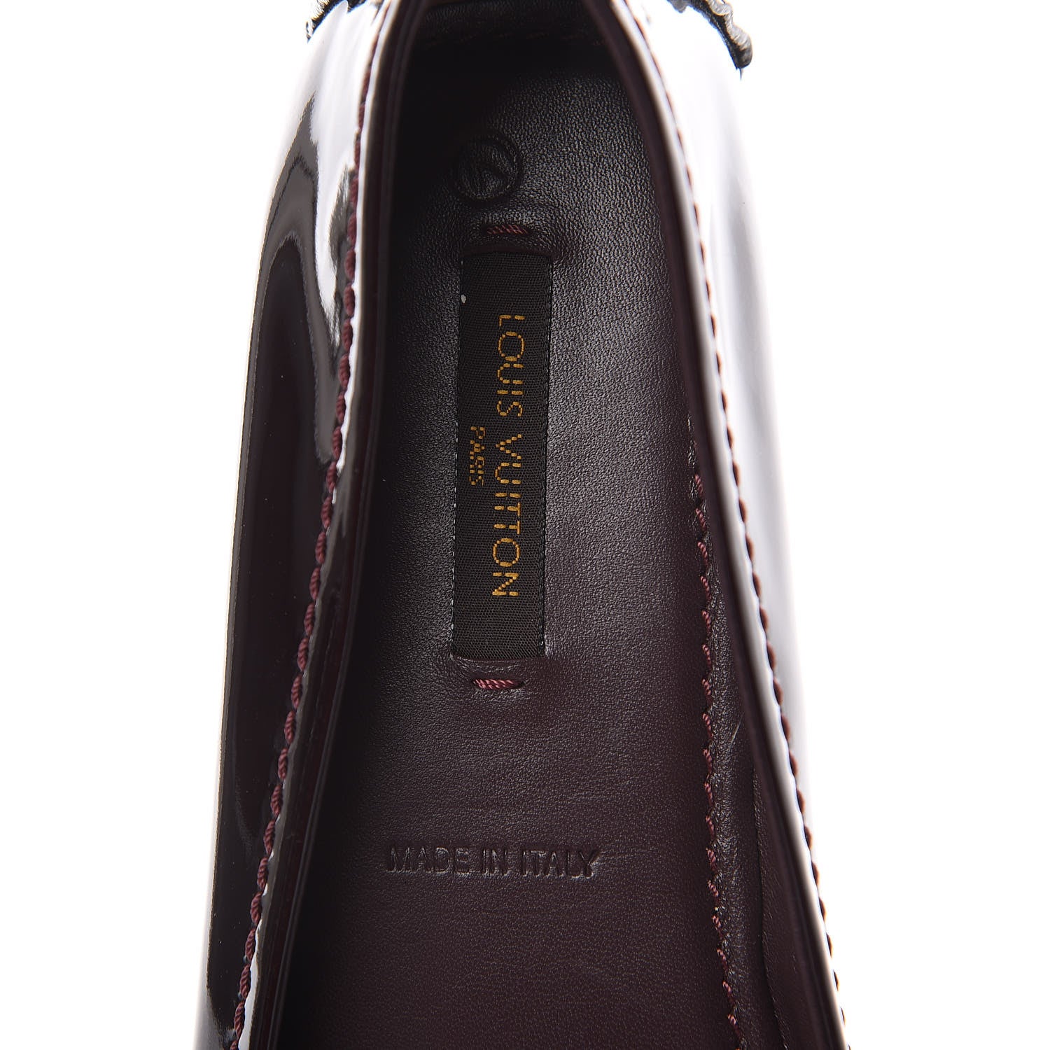 Louis Vuitton Patent Calfskin Oxford Ballerina Flats 36.5 Amarante 6 of 9