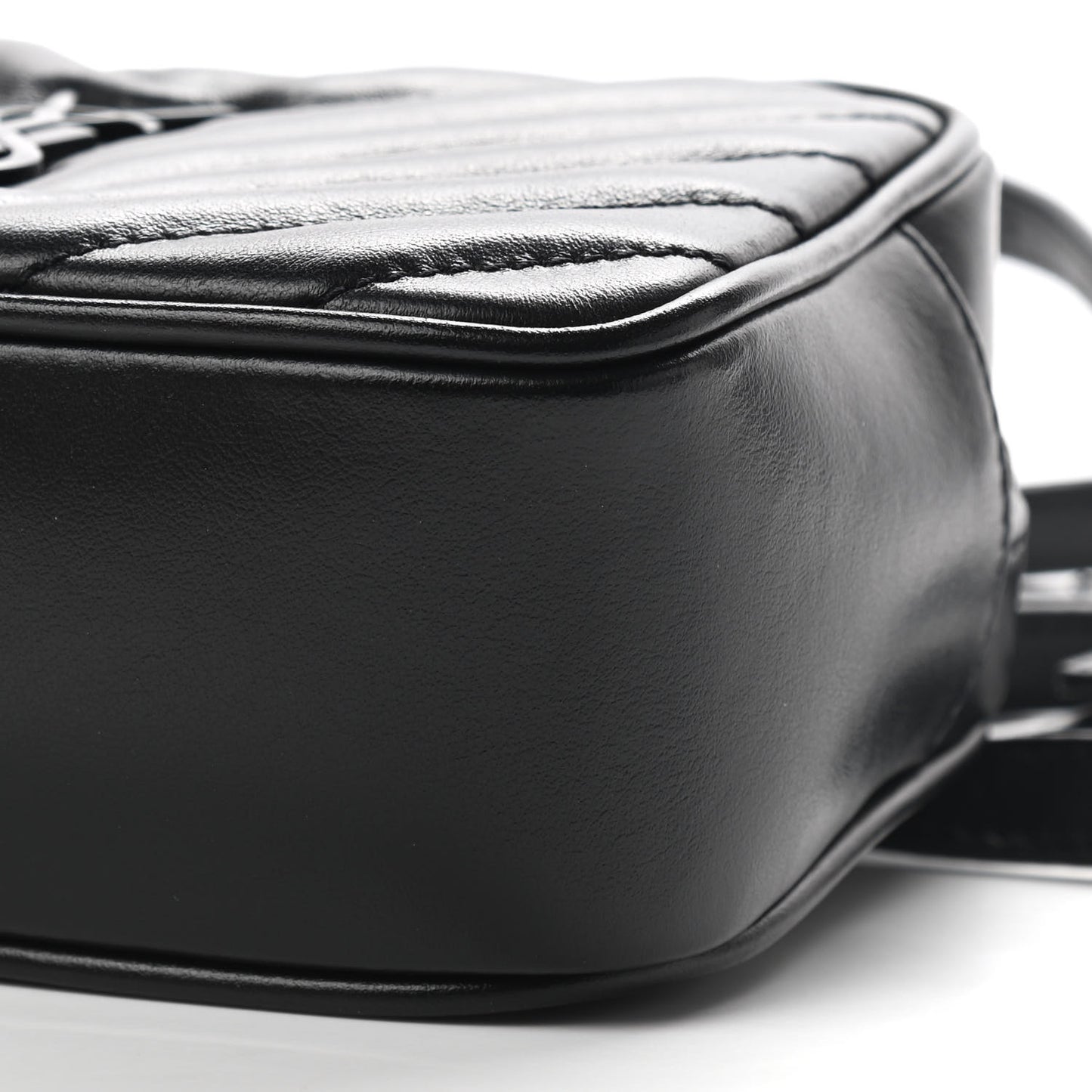 Calfskin Matelasse Monogram Lou Belt Bag Black