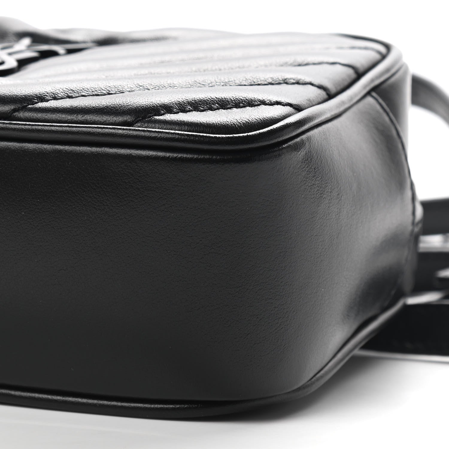 Saint Laurent Calfskin Matelasse Monogram Lou Belt Bag Black 8 of 9