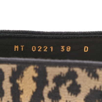 Christian Dior Cotton Embroidered Leopard Print Granville Espadrille 38 Natural 8 of 9