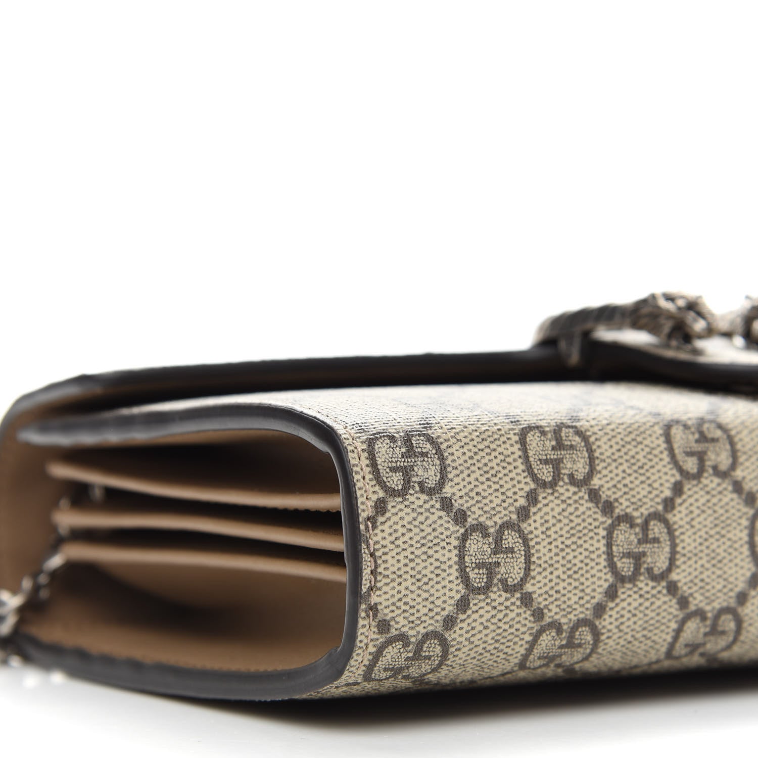 Gucci GG Supreme Monogram Mini Dionysus Chain Wallet Beige Taupe 8 of 9