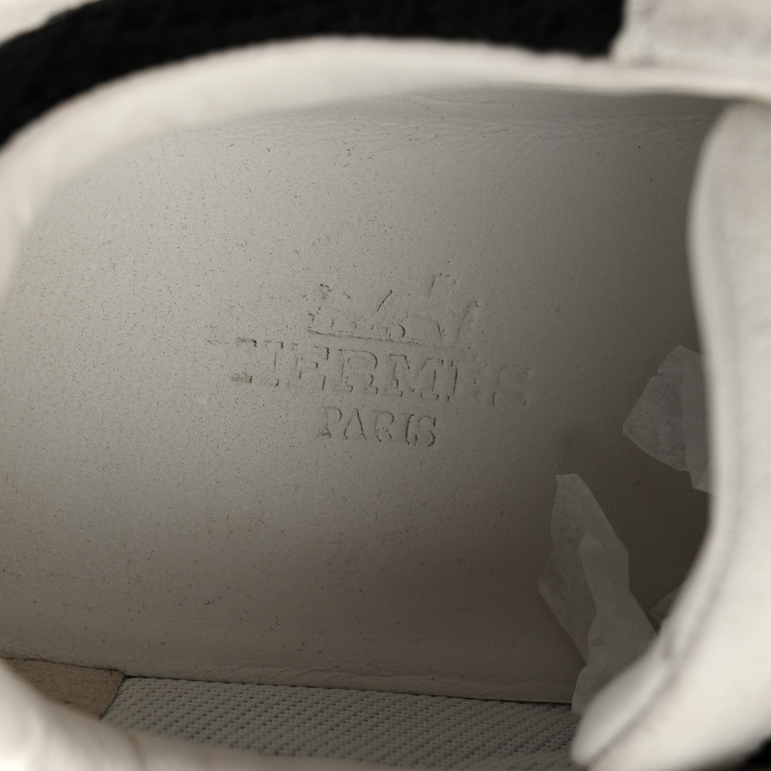 Hermes Air Mesh Suede Goatskin Bouncing Sneakers 35.5 Black White 7 of 9