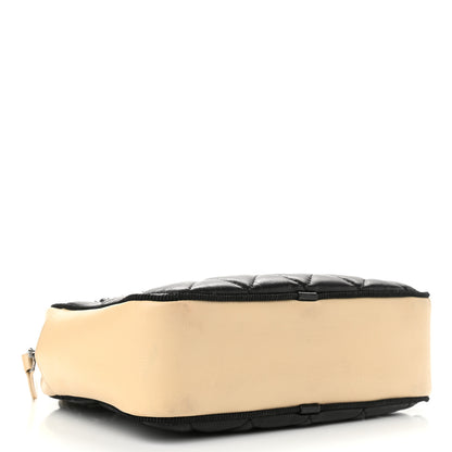 Chanel Calfskin Quilted Small Ballerine Camera Case Black Beige 4 of 11