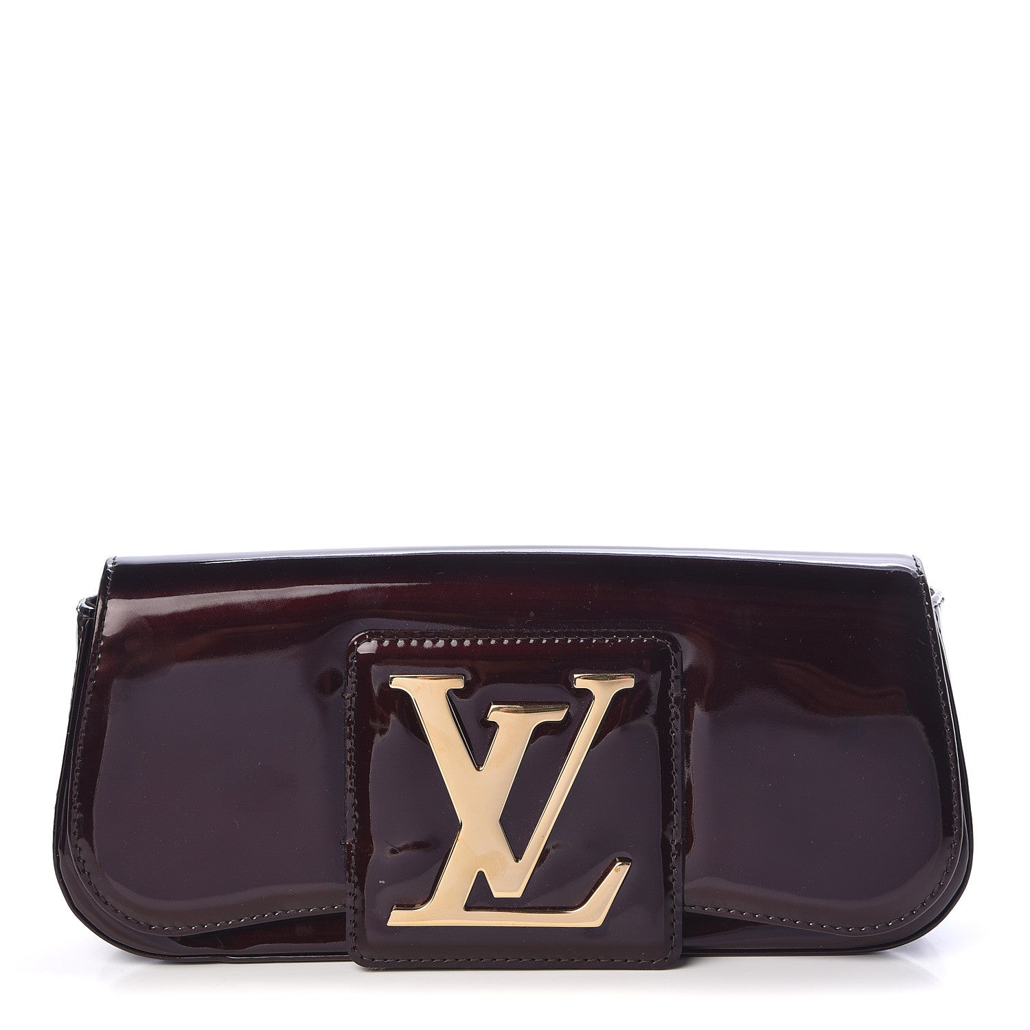 Louis Vuitton Patent Sobe Clutch Amarante 1 of 9