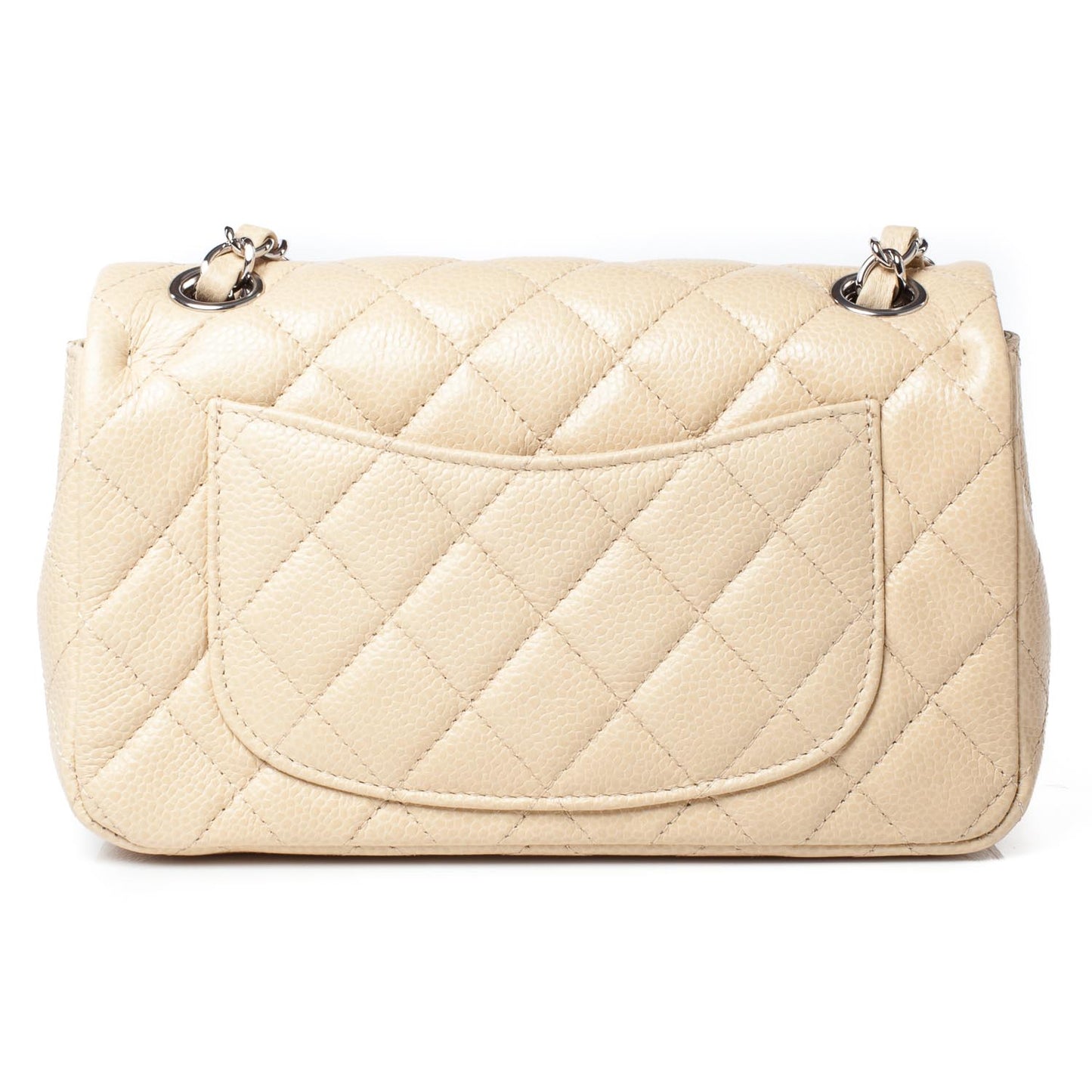 Caviar Quilted Mini Flap Beige Clair